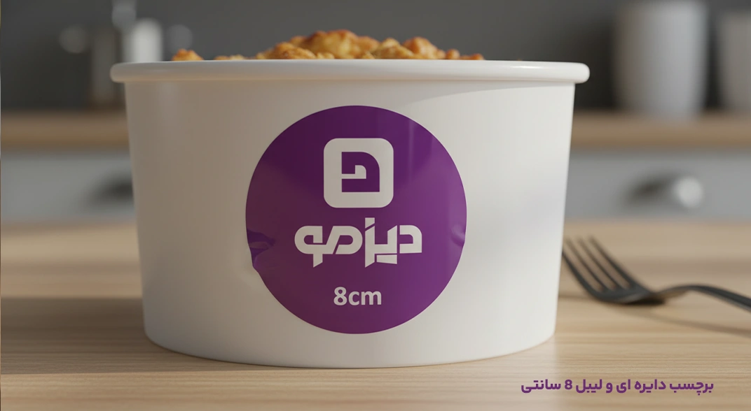 برچسب دایره ای و لیبل 8 سانتی دیزمو